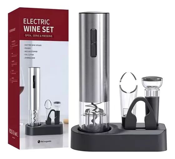Descorchador de vino eléctrico recargabl