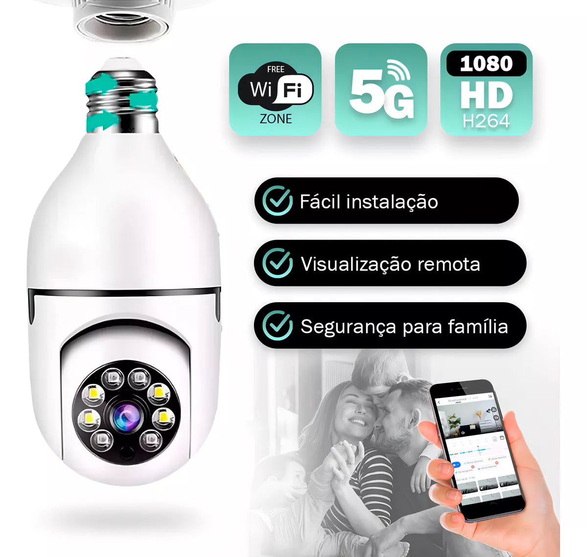 "Cámara Bombillo de Seguridad IPC: Vigilancia Inteligente para tu Hogar en Colombia"